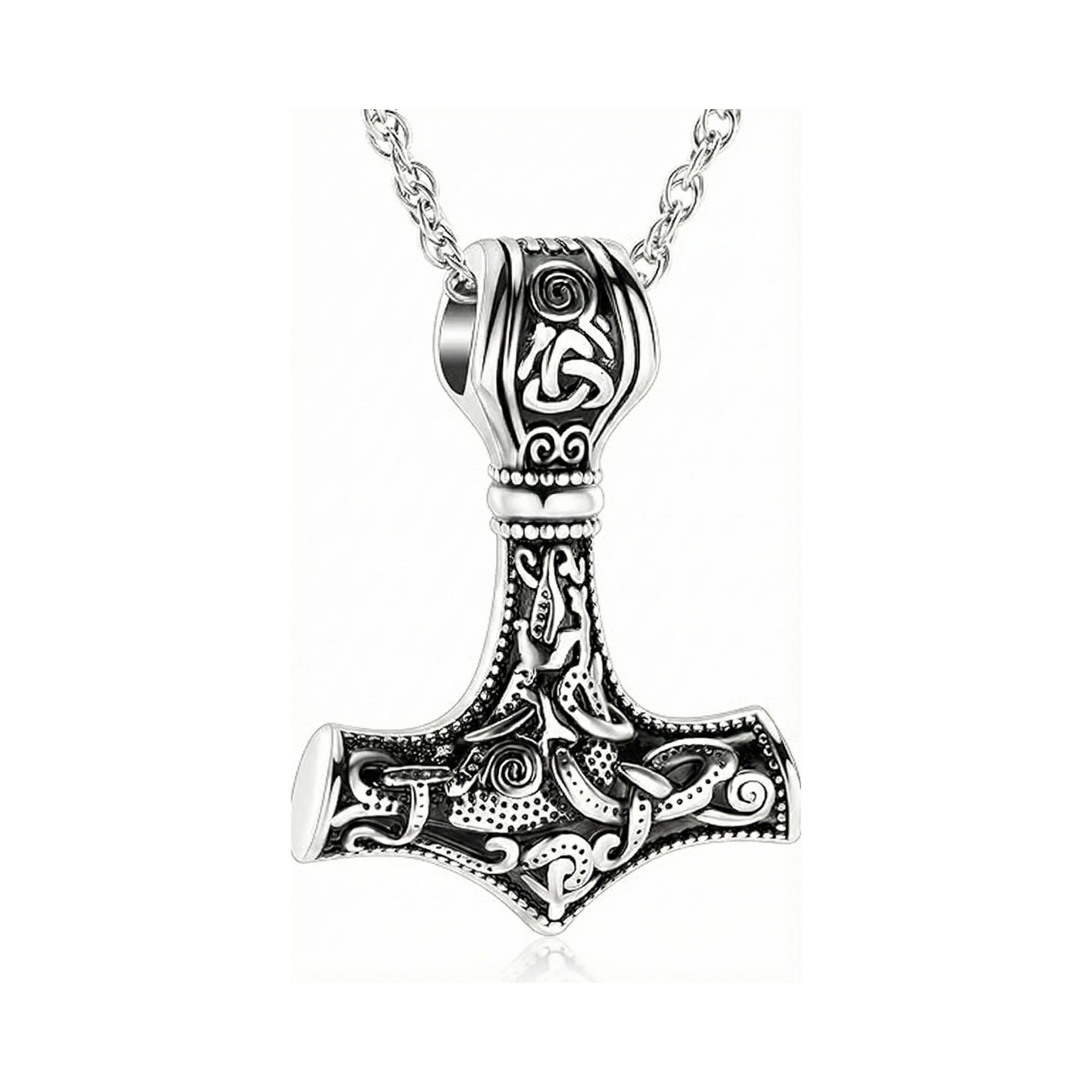 The Protector: Mjolnir Thor's Hammer Urn Necklace (Stainless Steel)