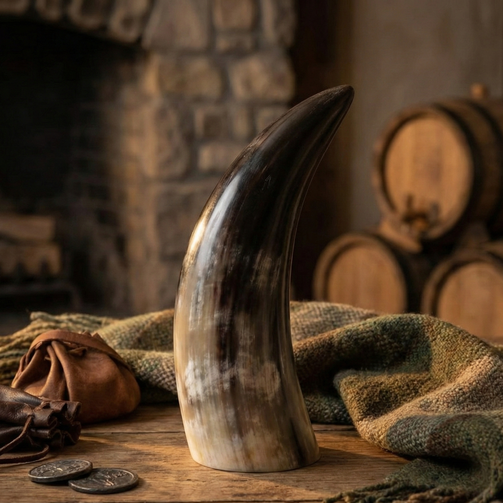 The Kinship Toast: Set of 3 Authentic Viking Horns (Shared Ritual Kit)
